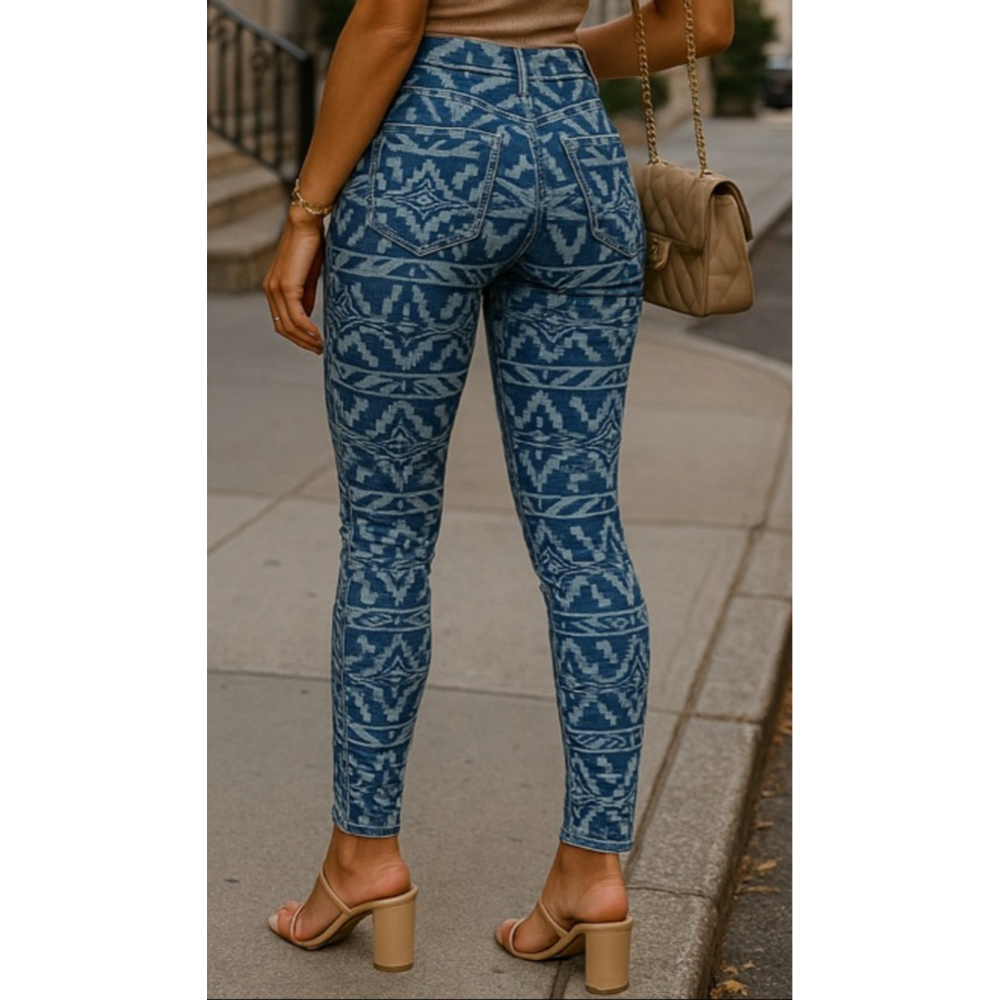 Suko Tribal‎ Patterned Skinny Jeans Denim Boho Indie Aztec Roadrunner Festival 6